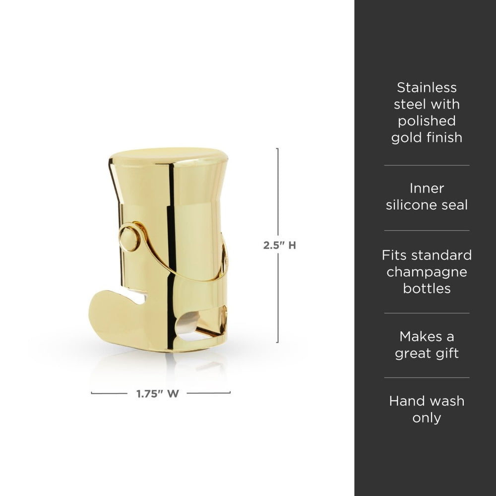 
                      
                        Viski Belmont Heavyweight Champagne Stopper, Gold - lily & onyx
                      
                    