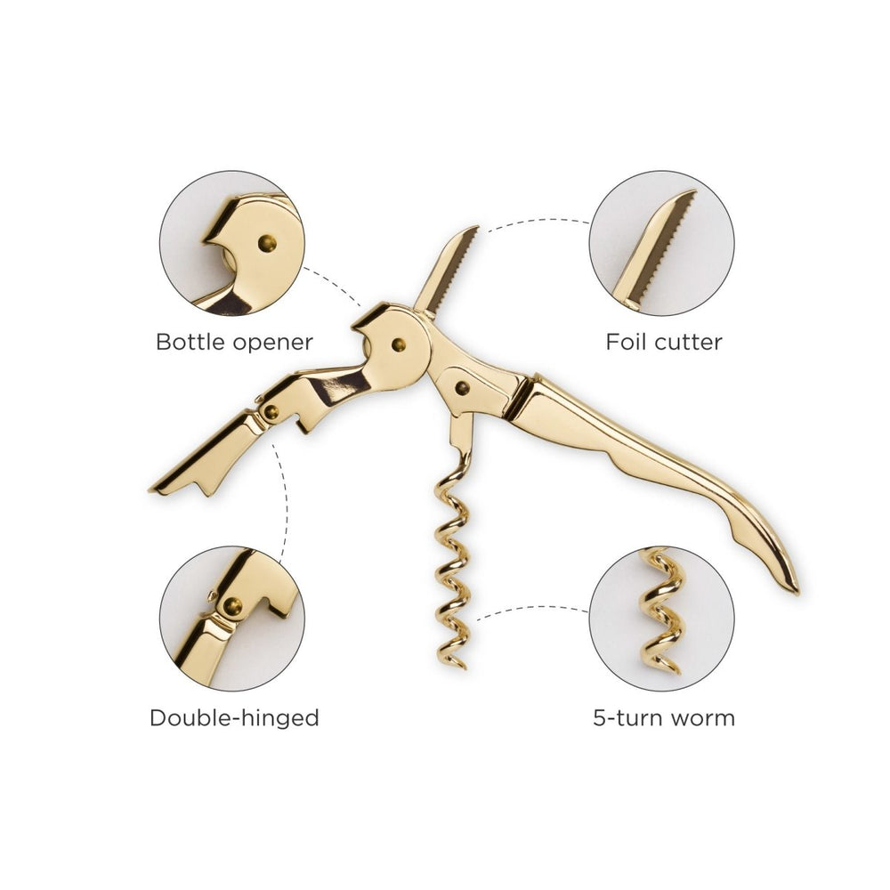 
                      
                        Viski Belmont Signature Waiter's Corkscrew, Gold - lily & onyx
                      
                    
