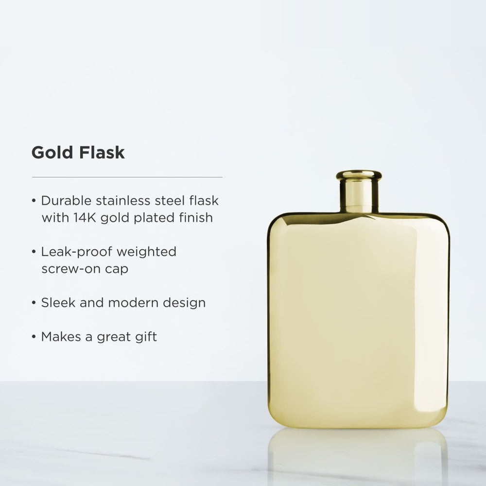 
                      
                        Viski Belmont Stainless Steel Flask, Gold
                      
                    