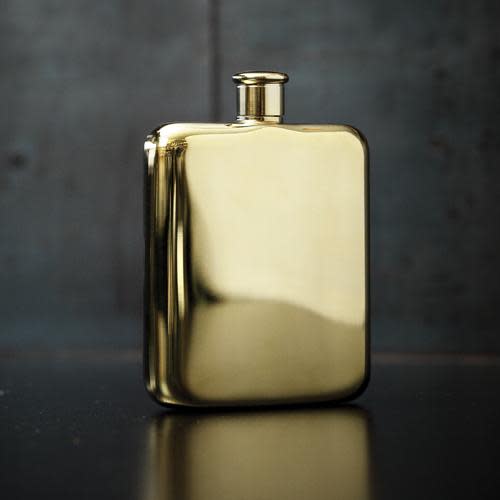 Viski Belmont Stainless Steel Flask, Gold - lily & onyx