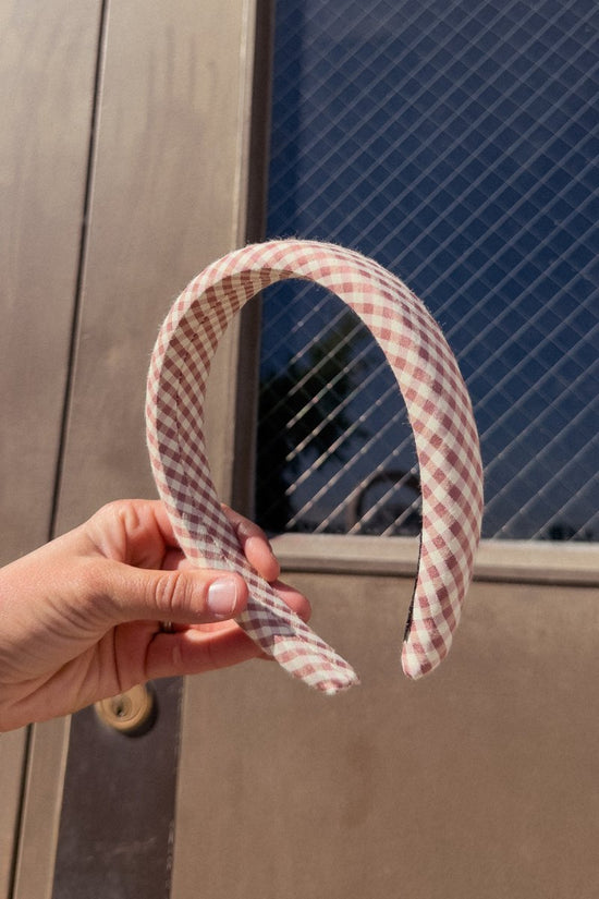 Denim & Daisy Berry Gingham Headband - lily & onyx