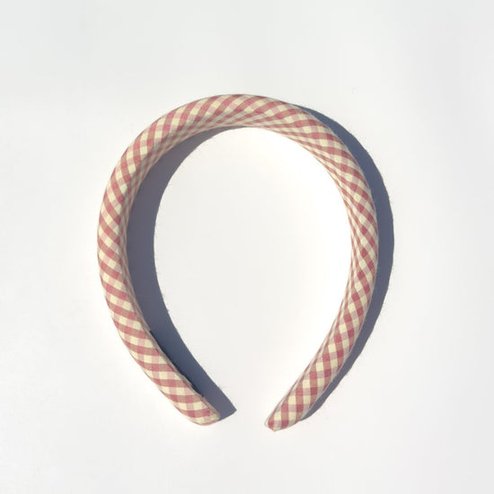 Denim & Daisy Berry Gingham Headband - lily & onyx