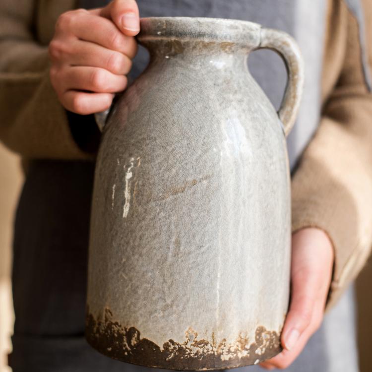 
                      
                        RusticReach Binglie Glazed Pottery Vase with Handles - lily & onyx
                      
                    