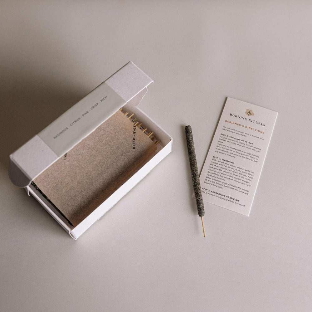 
                      
                        CEDAR AND MYRRH Black Copal Hand - Rolled Mini Incense Sticks – 30 Sticks - lily & onyx
                      
                    