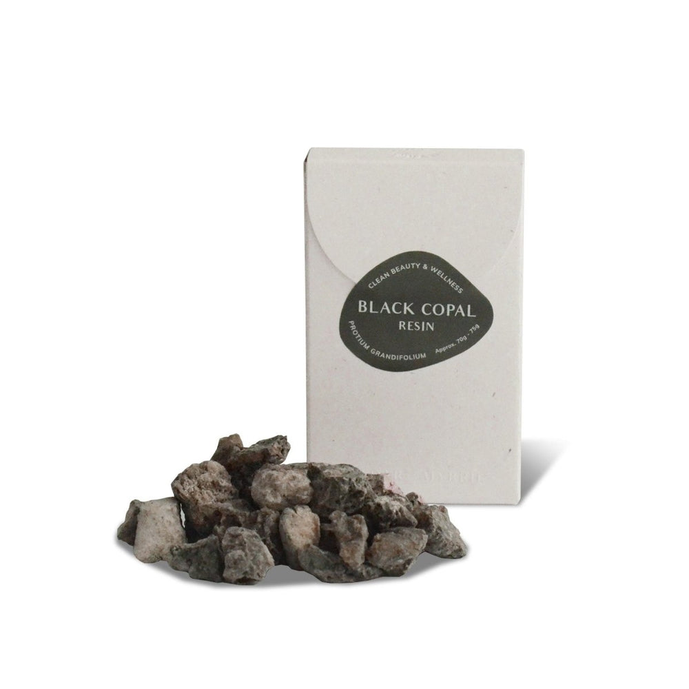 CEDAR AND MYRRH Black Copal Resin Incense – 75g - lily & onyx
