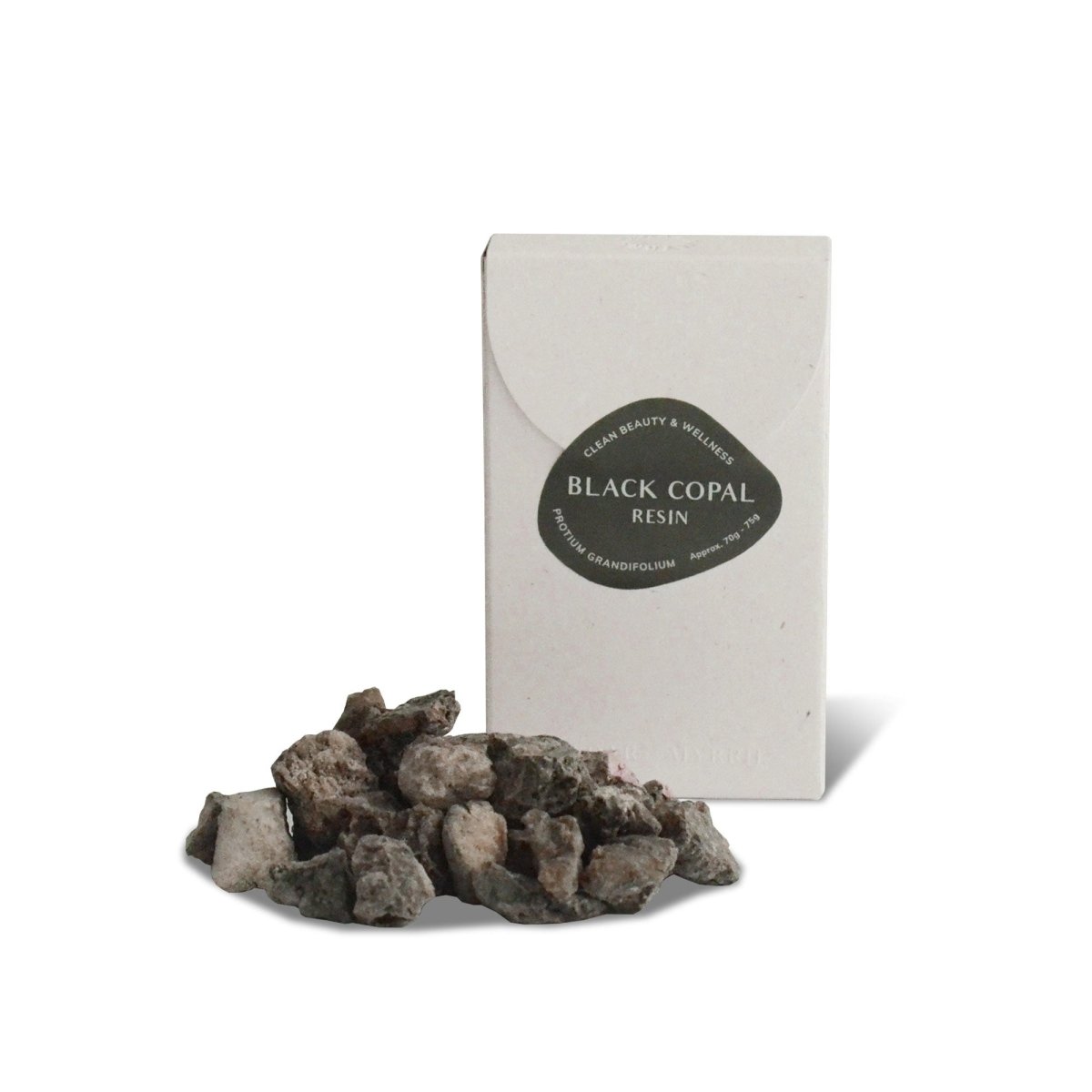 CEDAR AND MYRRH Black Copal Resin Incense – 75g - lily & onyx