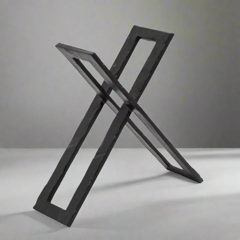 Sagebrook Home Black Metal Abstract Sculpture, 12" - lily & onyx