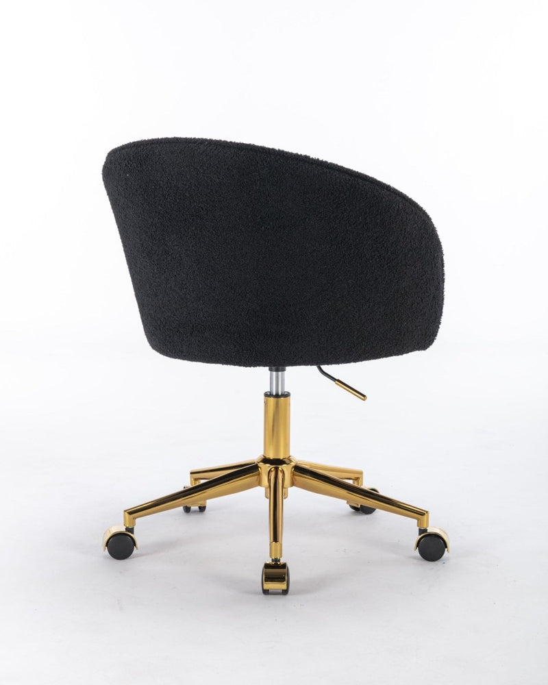 
                      
                        Walker Edison Black Teddy Modern Desk Chair with Gold Rolling Base - lily & onyx
                      
                    