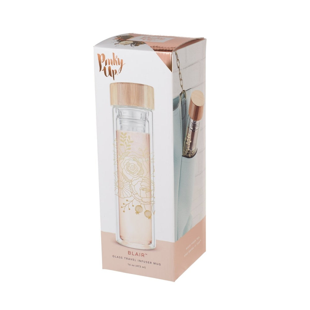 
                      
                        Pinky Up Tea Blair: Bouquet Glass Travel Infuser Mug - lily & onyx
                      
                    