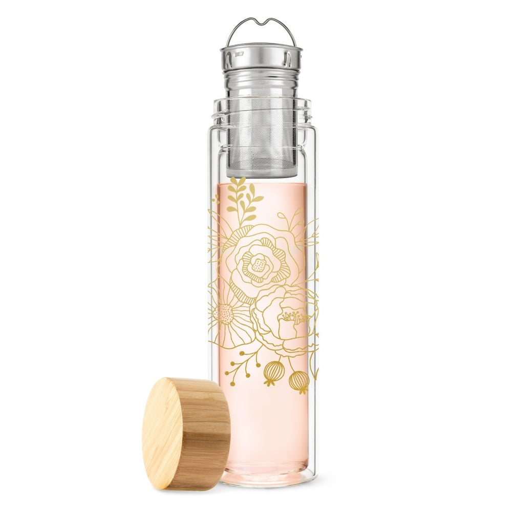 
                      
                        Pinky Up Tea Blair: Bouquet Glass Travel Infuser Mug - lily & onyx
                      
                    