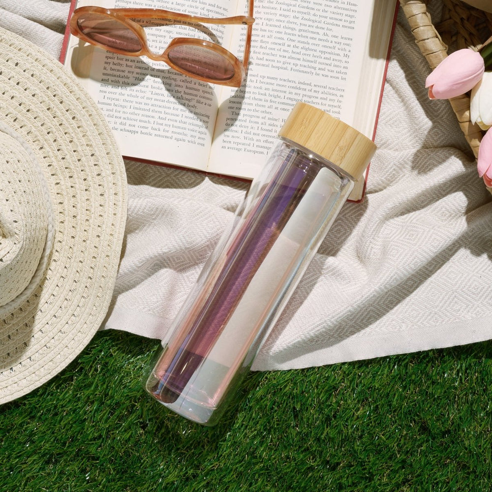 
                      
                        Pinky Up Tea Blair: Iridescent Glass Travel Infuser Mug - lily & onyx
                      
                    