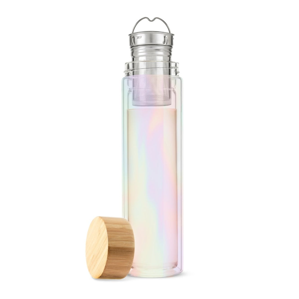
                      
                        Pinky Up Tea Blair: Iridescent Glass Travel Infuser Mug - lily & onyx
                      
                    