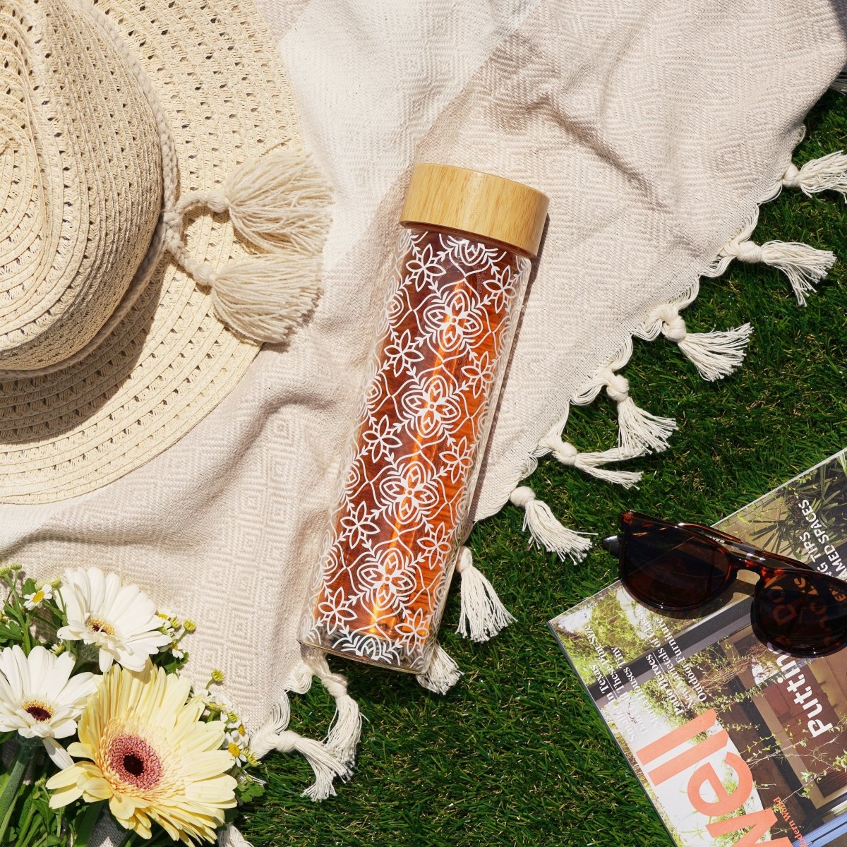Pinky Up Tea Blair: Marrakesh Glass Travel Infuser Mug - lily & onyx