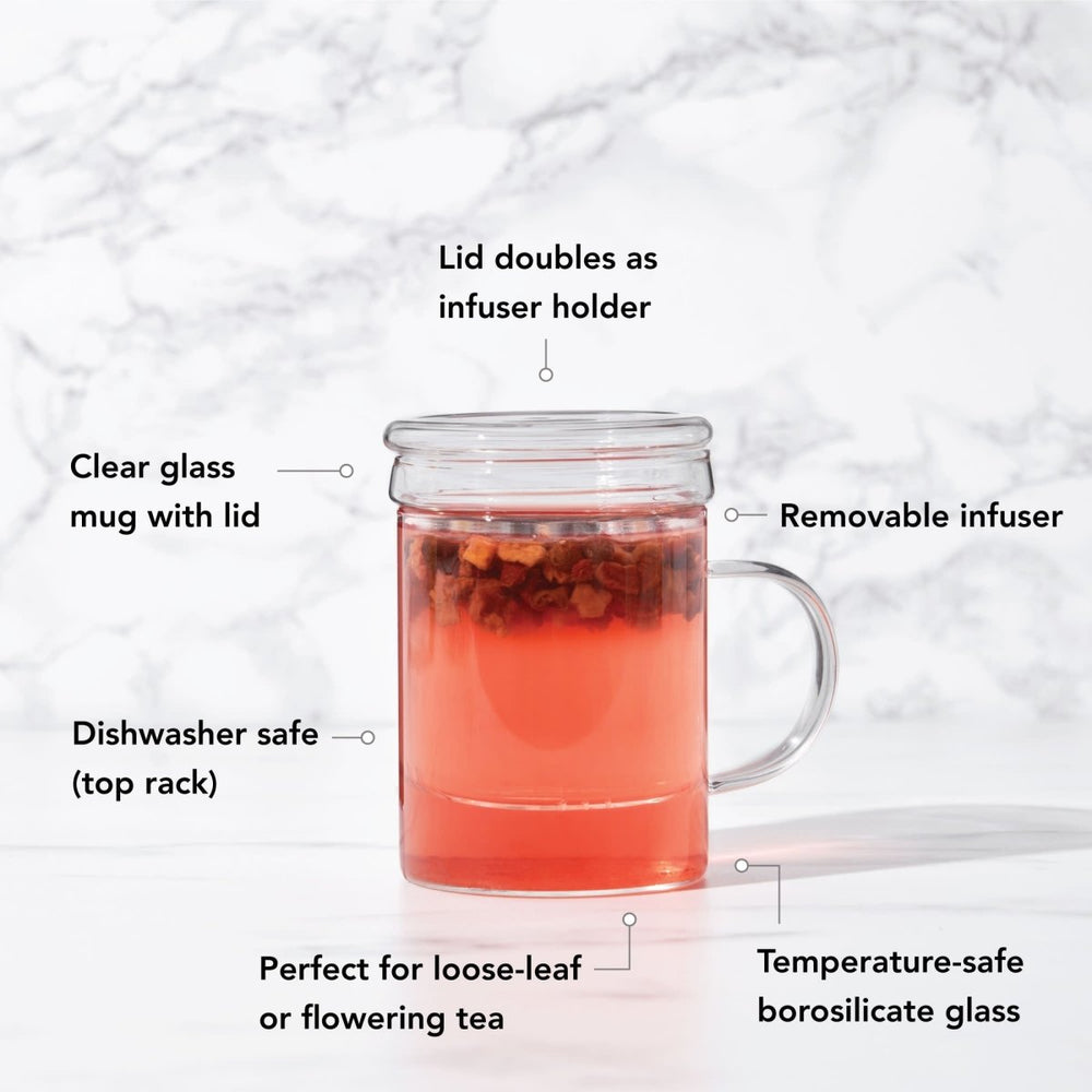 
                      
                        Pinky Up Tea Blake Glass Tea Infuser Mug, 12oz - lily & onyx
                      
                    