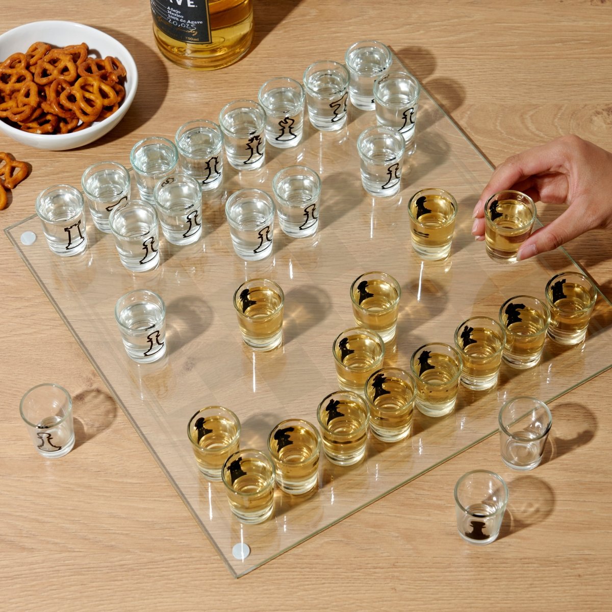 True Blitz Shot Glass Chess Drinking Game - lily & onyx
