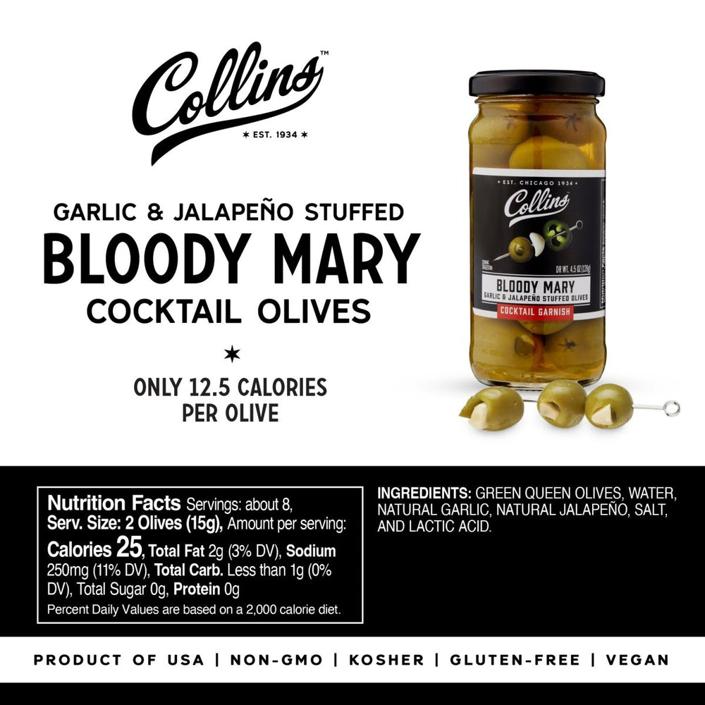 
                      
                        Collins Bloody Mary Olives, 4.5 oz - lily & onyx
                      
                    