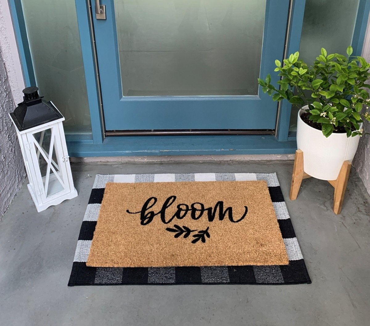 Nickel Designs Custom Doormats bloom Spring Outdoor Doormat - lily & onyx