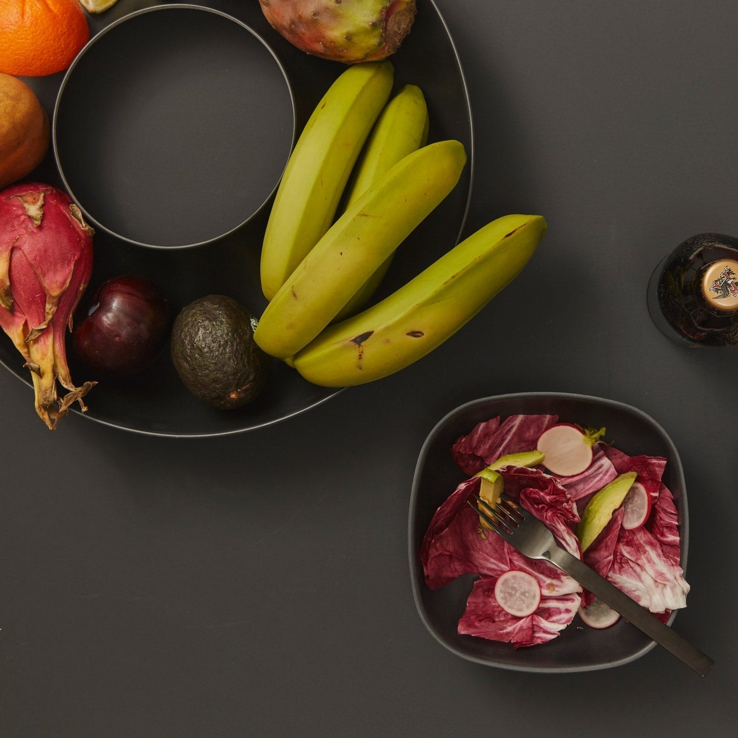 Bamboo Solo Salad Bowl, Set of 4 - Black