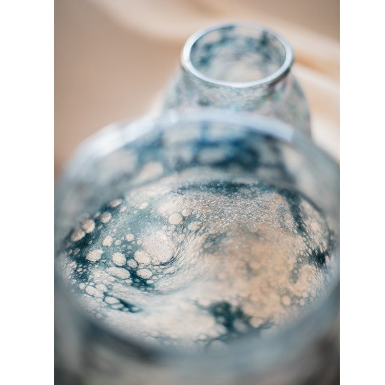 
                      
                        RusticReach Blue Bubble Hand Blown Glass Vase - lily & onyx
                      
                    