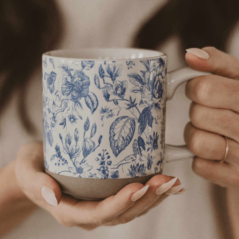 
                      
                        Sweet Water Decor Blue Delft 14oz. Stoneware Coffee Mug - lily & onyx
                      
                    