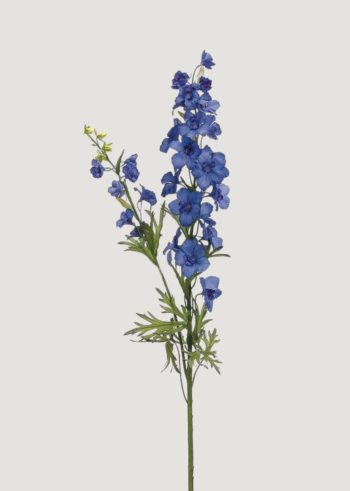 Afloral Blue Faux Blooming Delphinium Flower - 39" - lily & onyx