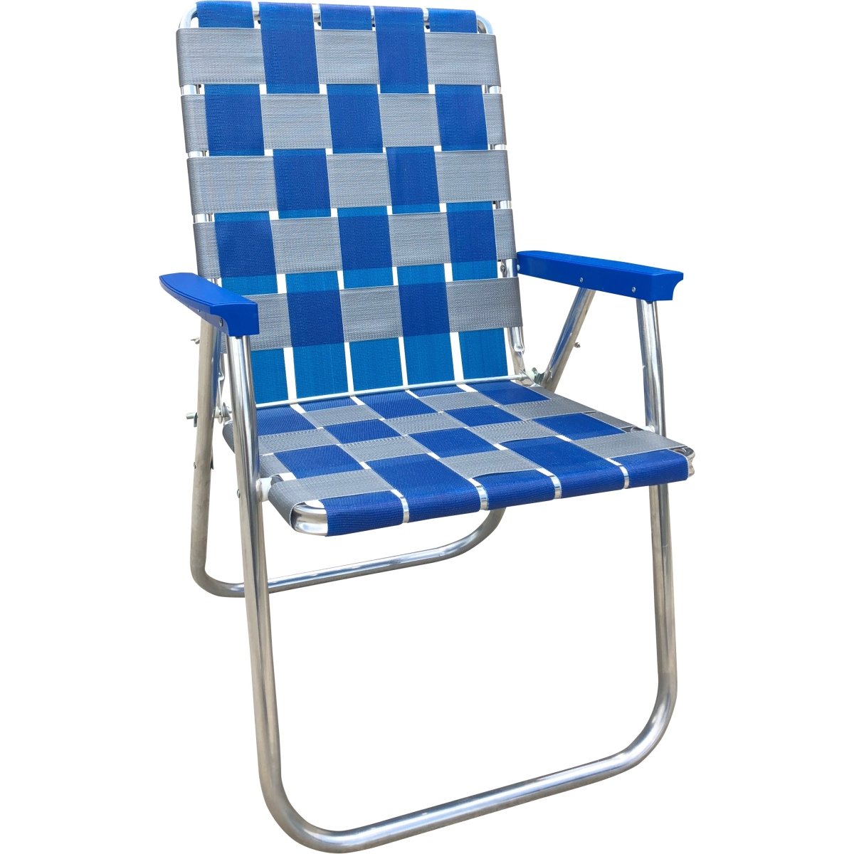 Lawn Chair USA Blue & Silver Classic Chair - lily & onyx