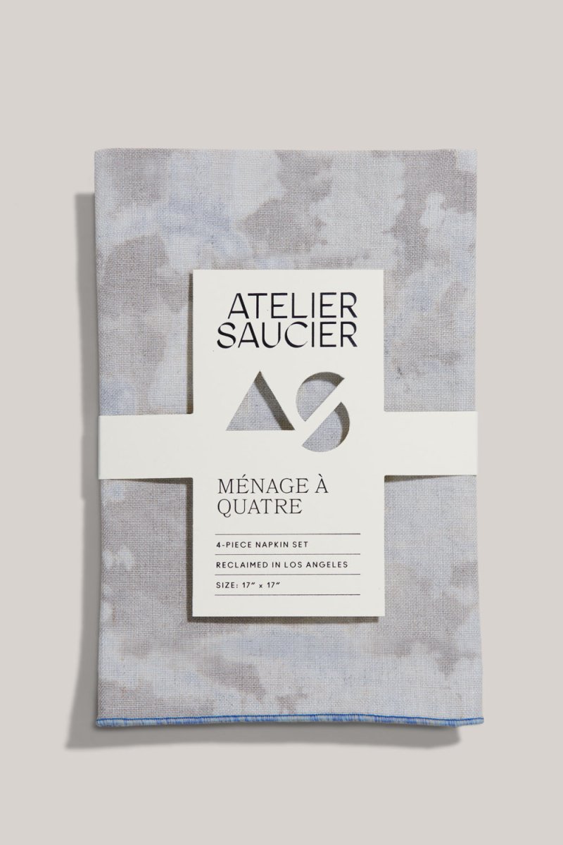 ATELIER SAUCIER Blue Sky Linen Napkins | Set of 4 - lily & onyx