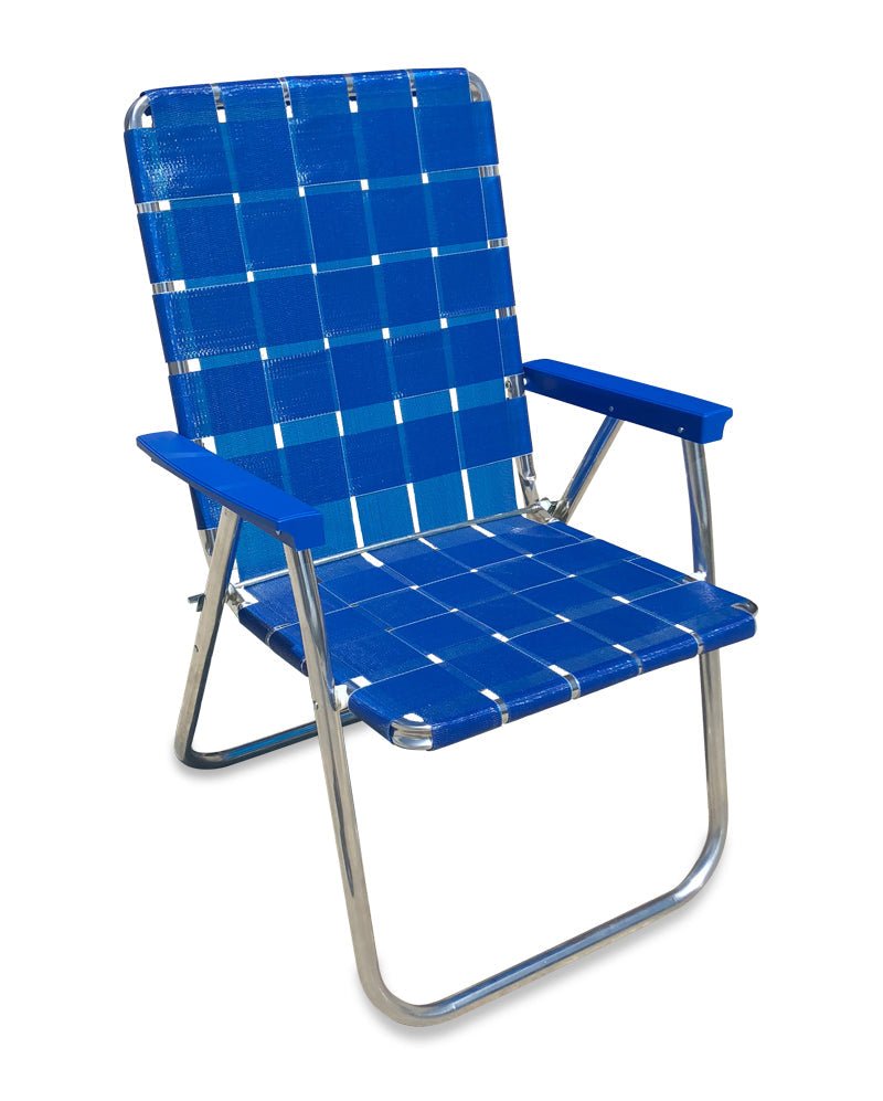 Lawn Chair USA Blue Wave Classic Chair with Blue Arms - lily & onyx