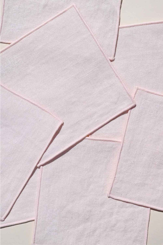 
                      
                        ATELIER SAUCIER Blush Linen Cocktail Napkins | Set of 4 - lily & onyx
                      
                    