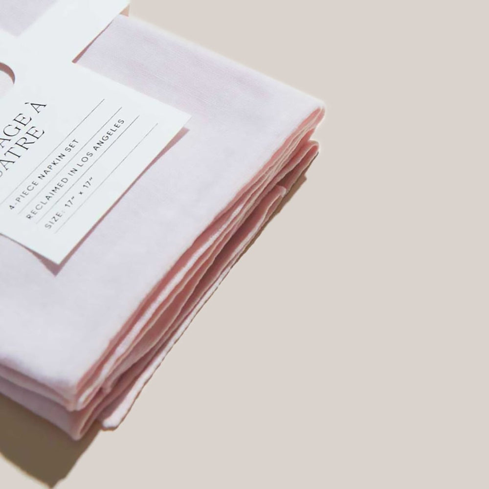 
                      
                        ATELIER SAUCIER Blush Linen Napkins | Set of 4 - lily & onyx
                      
                    