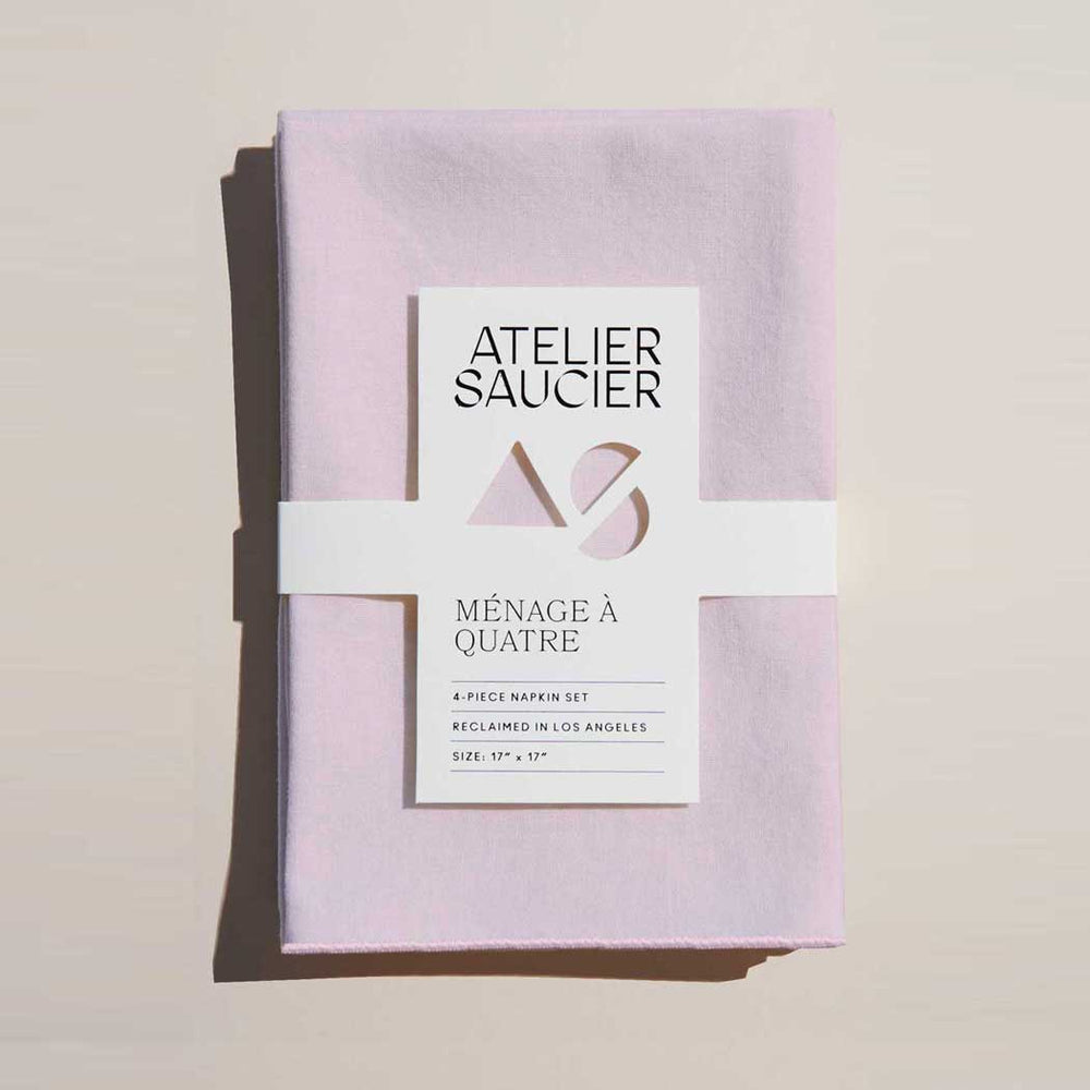 ATELIER SAUCIER Blush Linen Napkins | Set of 4 - lily & onyx