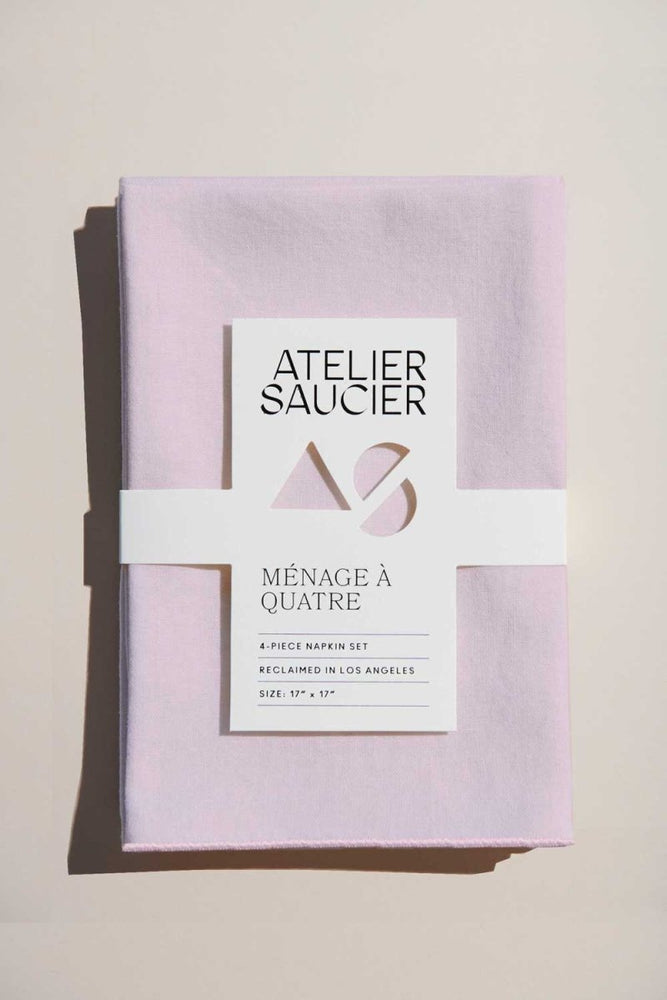 
                      
                        ATELIER SAUCIER Blush Linen Napkins | Set of 4 - lily & onyx
                      
                    