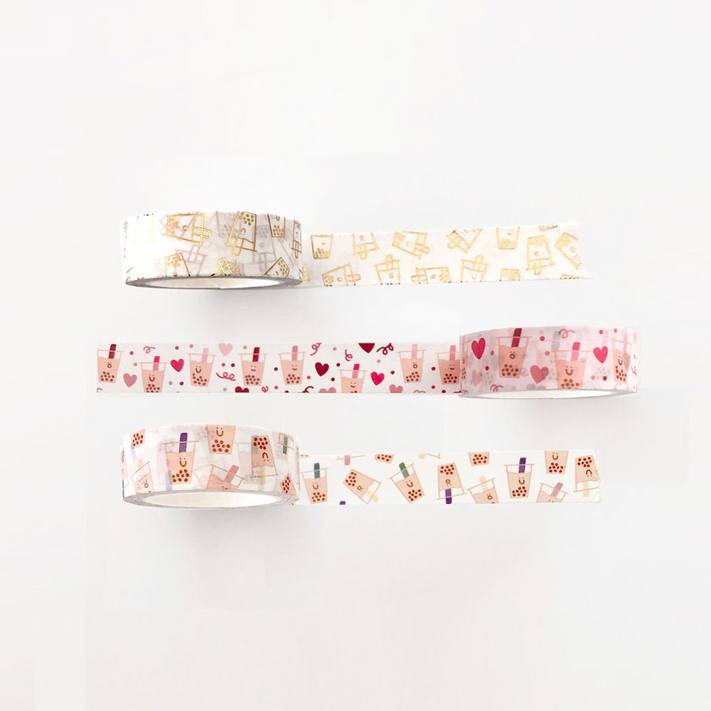 A Jar of Pickles Boba Washi Tape, Set of 3 - lily & onyx