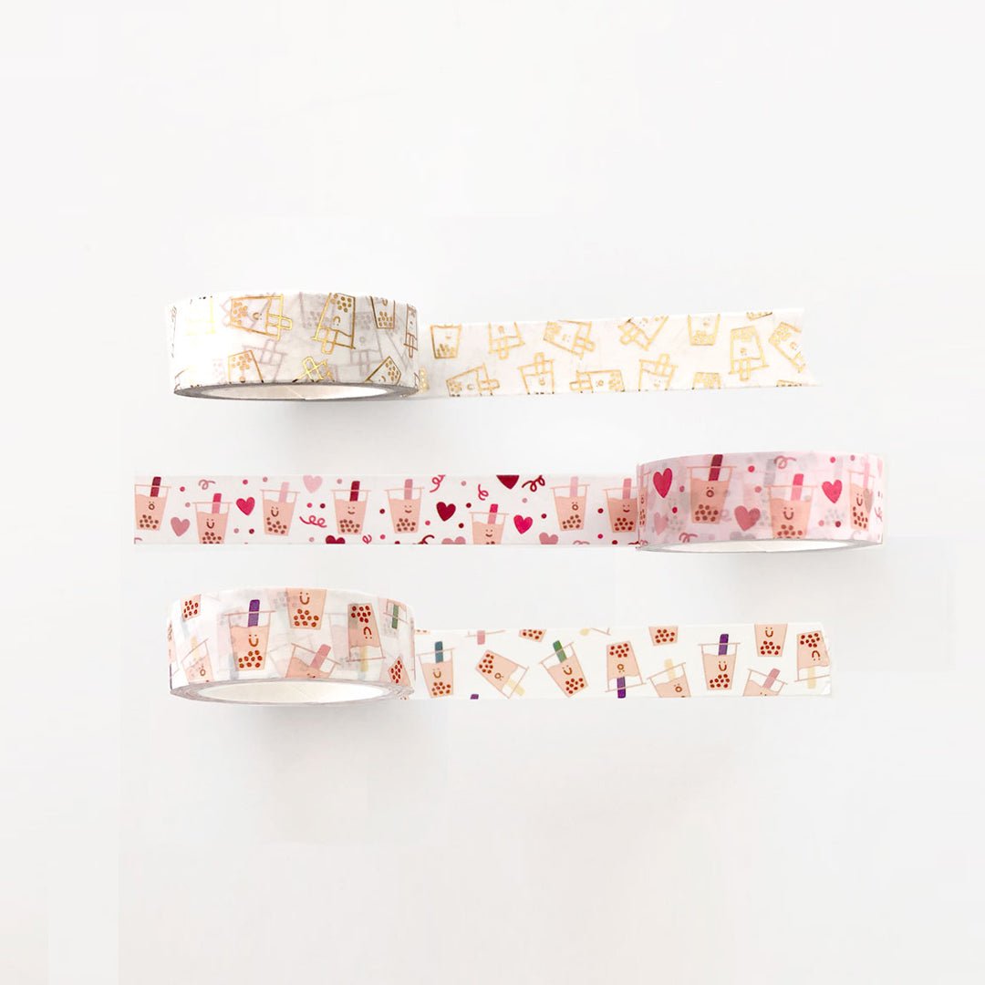 A Jar of Pickles Boba Washi Tape, Set of 3 - lily & onyx