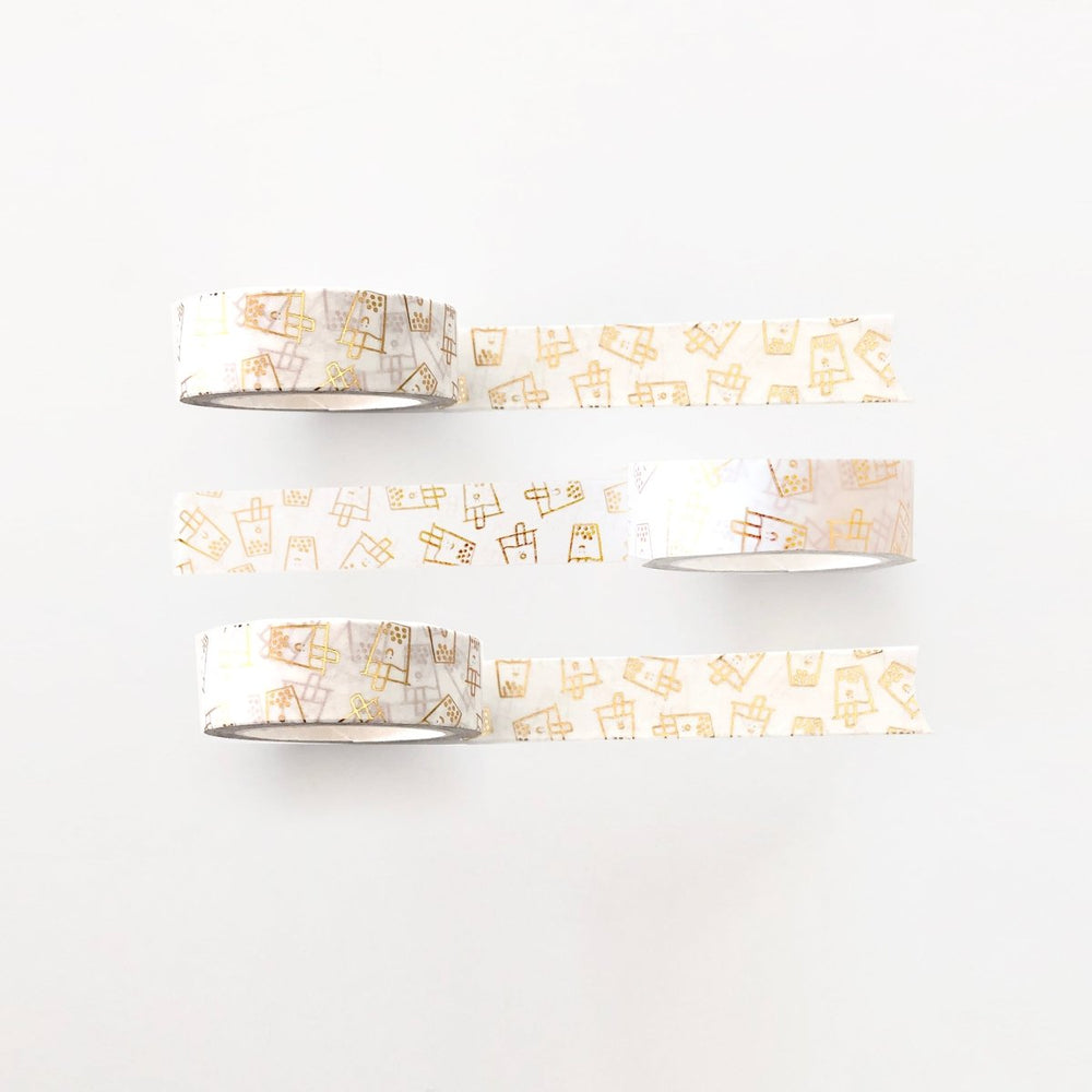 A Jar of Pickles Boba Washi Tape with Gold Foil - lily & onyx