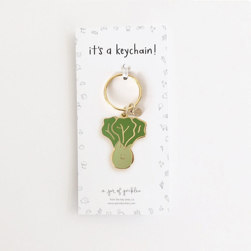 A Jar of Pickles Bok Choy Vegetable Keychain - lily & onyx