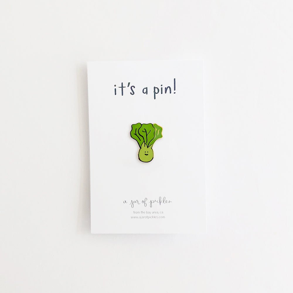 A Jar of Pickles Bok Choy Vegetable Pin - lily & onyx