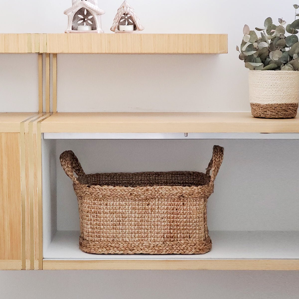 KORISSA Bono Rectangular Jute Storage Basket