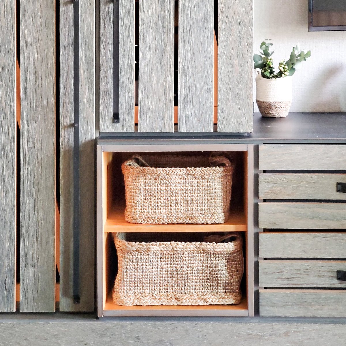 KORISSA Bono Rectangular Jute Storage Basket