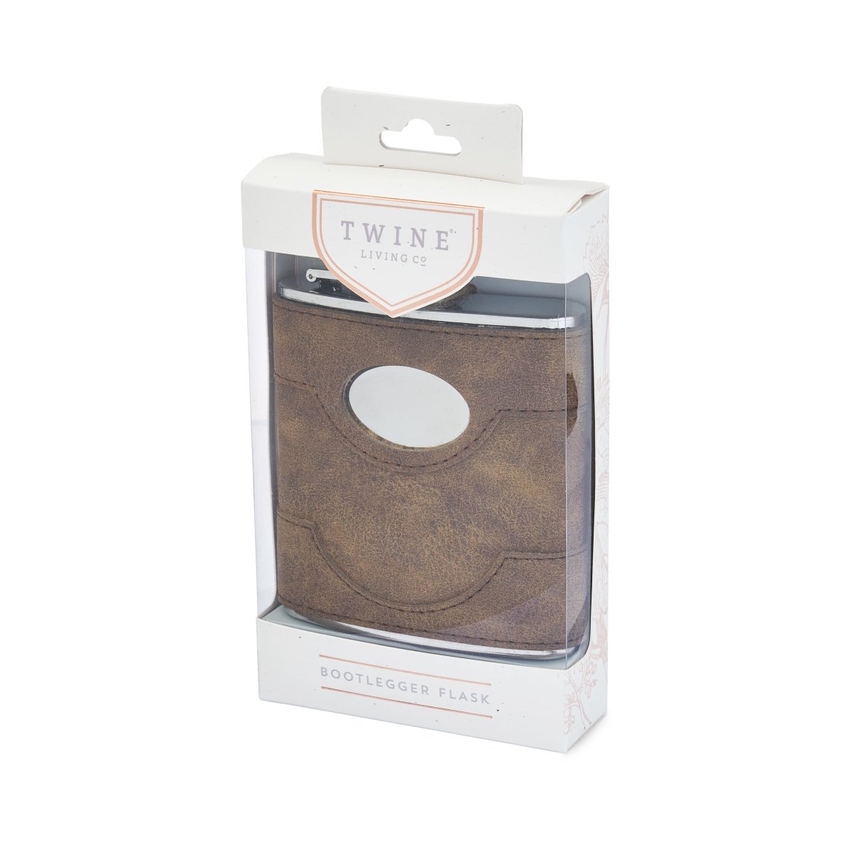 Twine Living Bootlegger Flask with Faux Leather Case - lily & onyx