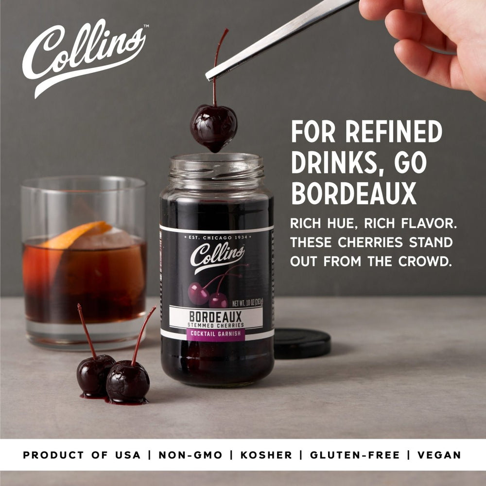 
                      
                        Collins Bordeaux Style Cherries, 10 oz - lily & onyx
                      
                    