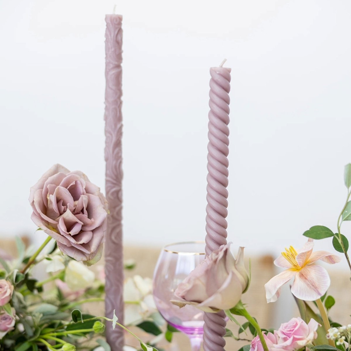 borrowed BLU Flora Taper Candle, Set of 2 – Smoked Lilac