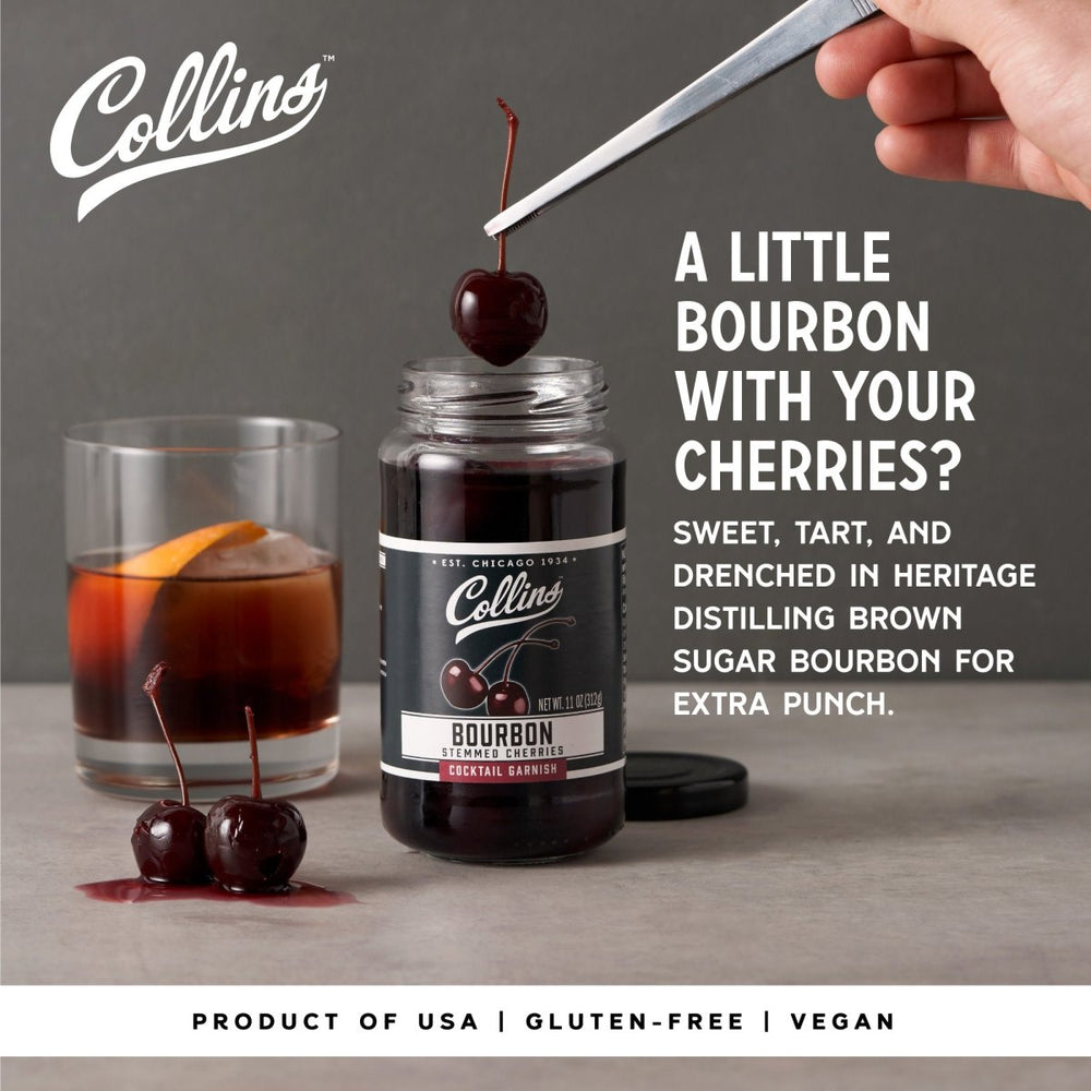 
                      
                        Collins Bourbon Cherries, 11 oz - Set of 6 - lily & onyx
                      
                    