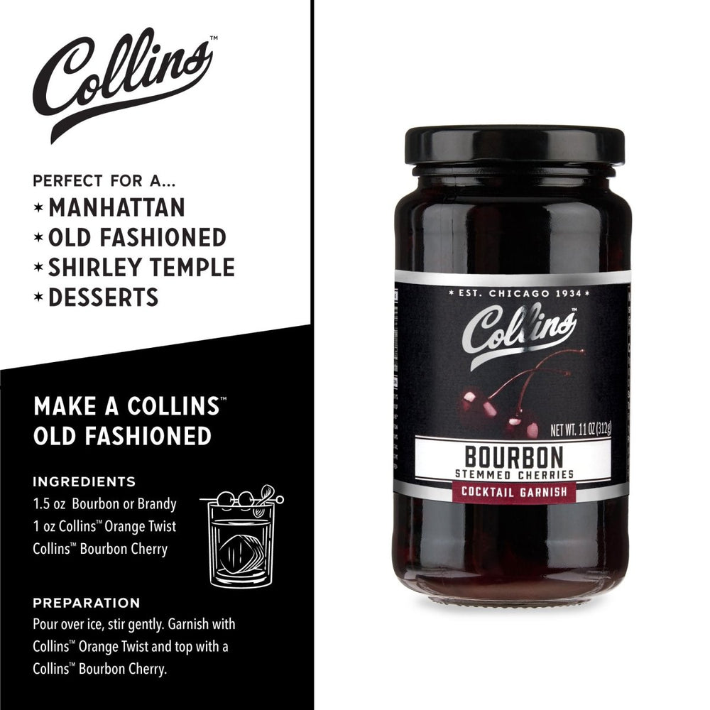 
                      
                        Collins Bourbon Cherries, 11 oz - Set of 6 - lily & onyx
                      
                    