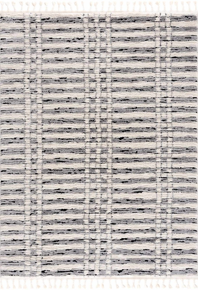 Boutique Rugs Nava Grid Plush Tassel Rug - Limited Edition