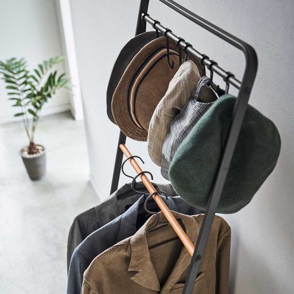 
                      
                        Steel & Wood Coat Rack with Hat Storage, 66" H
                      
                    
