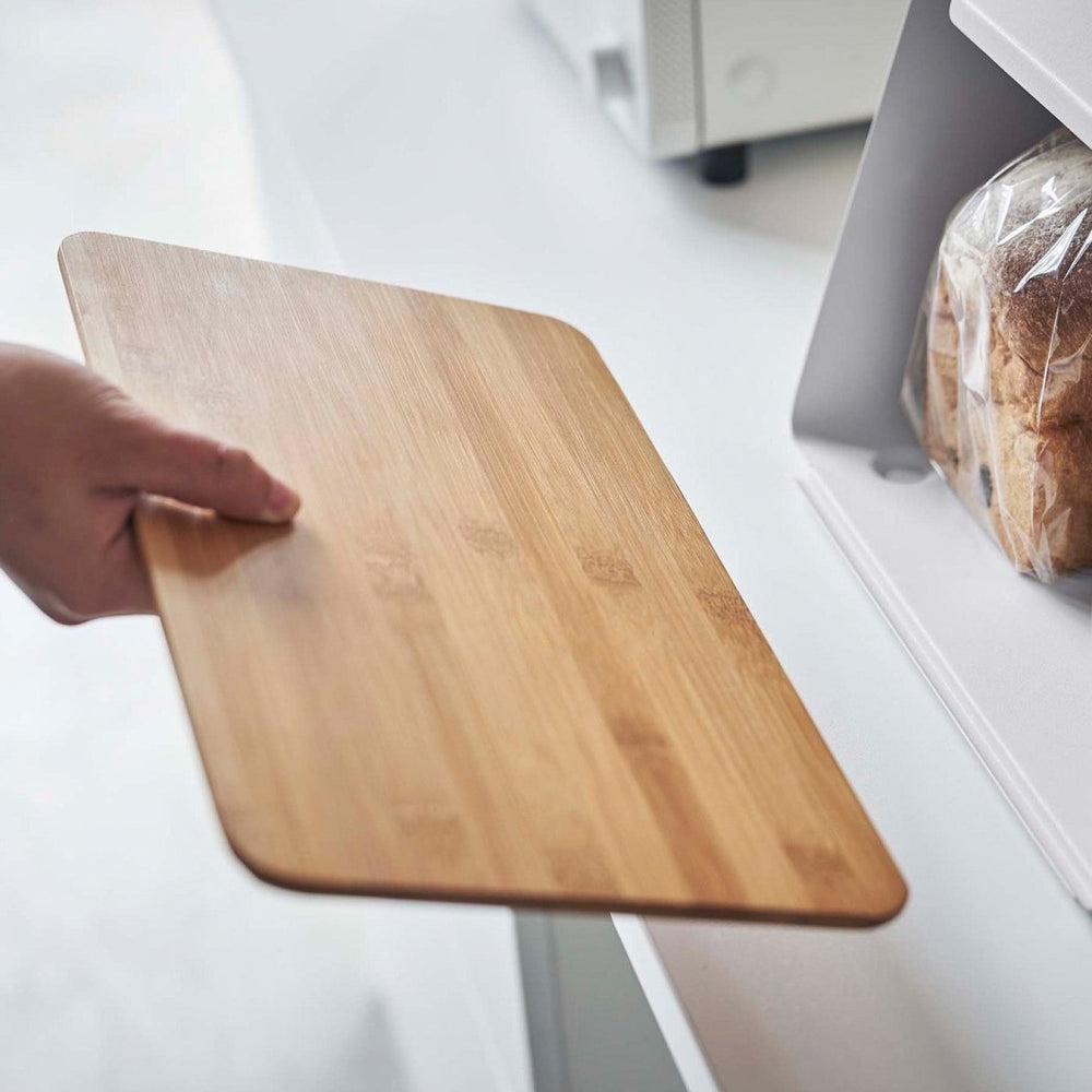 
                      
                        Yamazaki Home Bread Box with Cutting Board Lid - Steel + Wood - lily & onyx
                      
                    