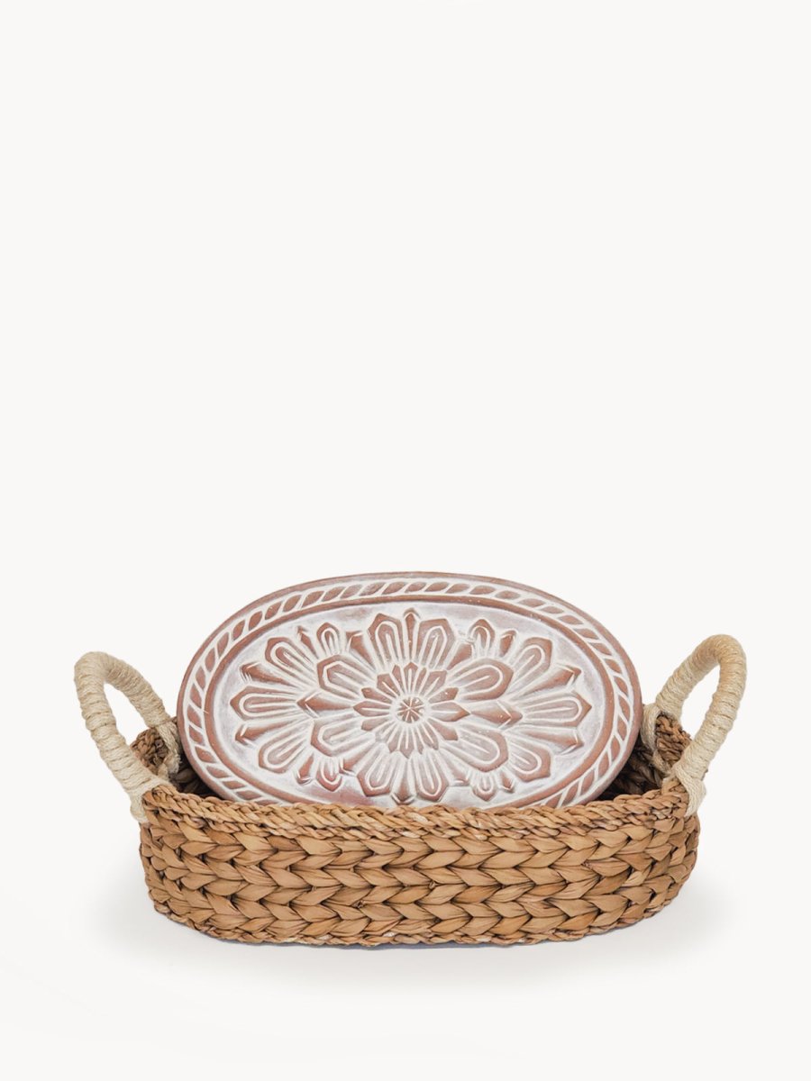 KORISSA Bread Warmer & Basket - Flower - lily & onyx