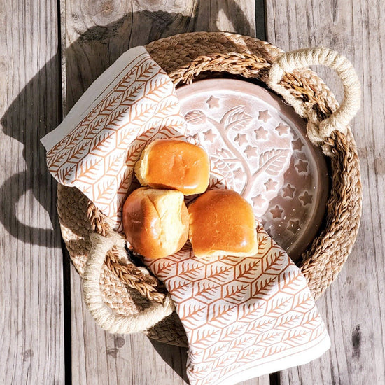 KORISSA Bread Warmer & Basket Gift Set with Tea Towel - Owl Round - lily & onyx