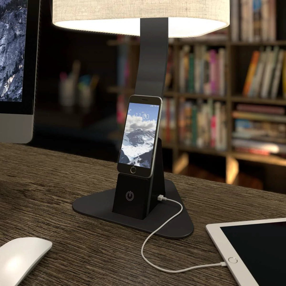 
                      
                        LUX LED Lighting Brooklyn AURA LED Desk Light (Wireless Qi™ Charging) - lily & onyx
                      
                    